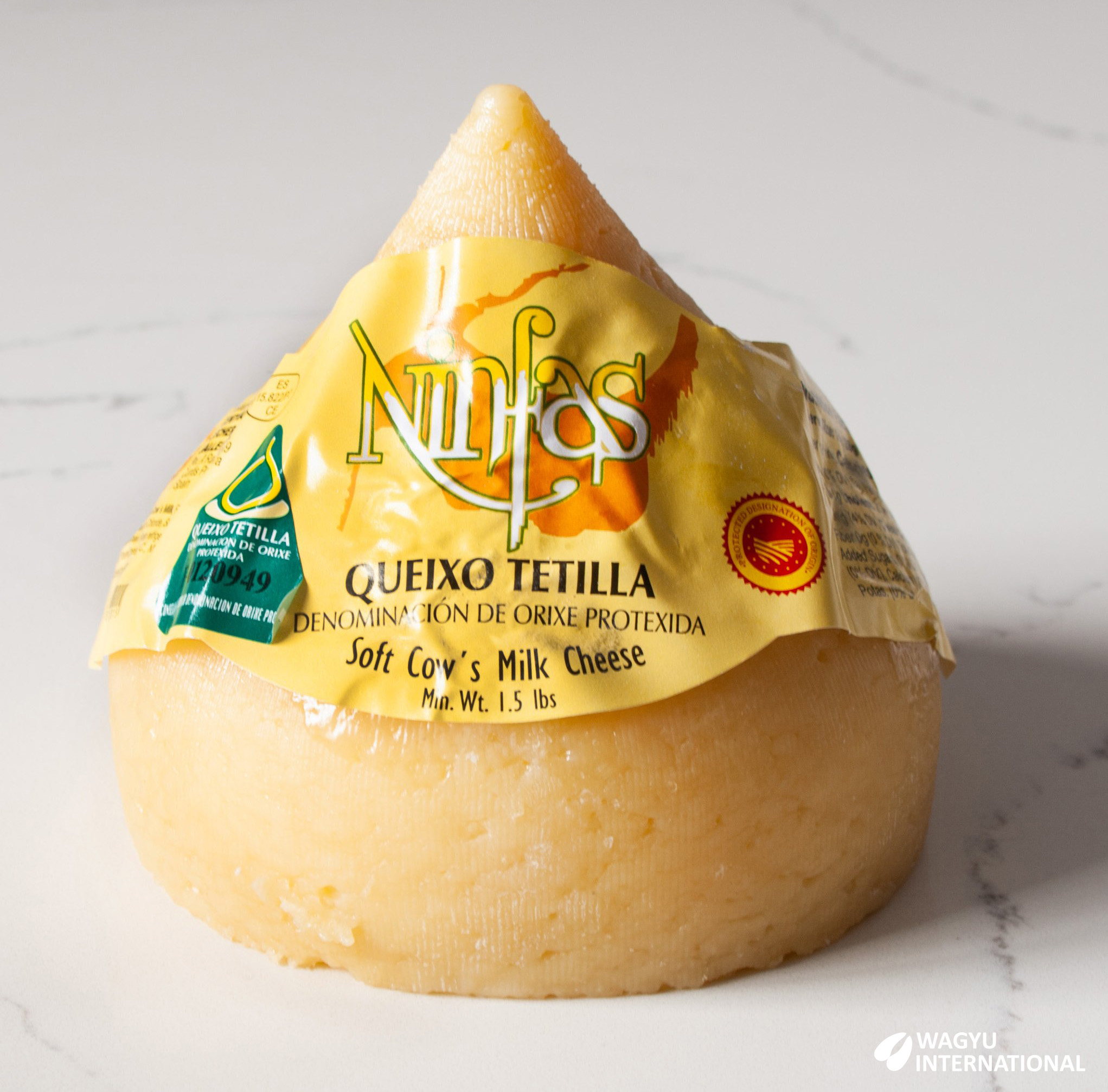 Tetilla cheese made in Galicia from Rubia Gallega cow milk